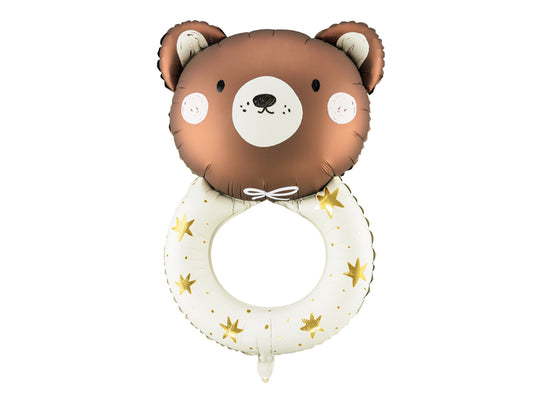 TEDDY BEAR RATTLE FOIL BALLOON