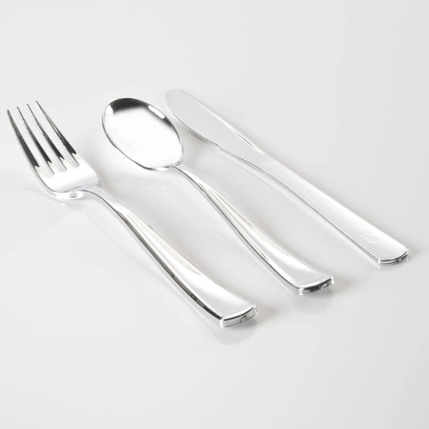 SILVER PLASTIC CUTLERY SET | 36 PIECES