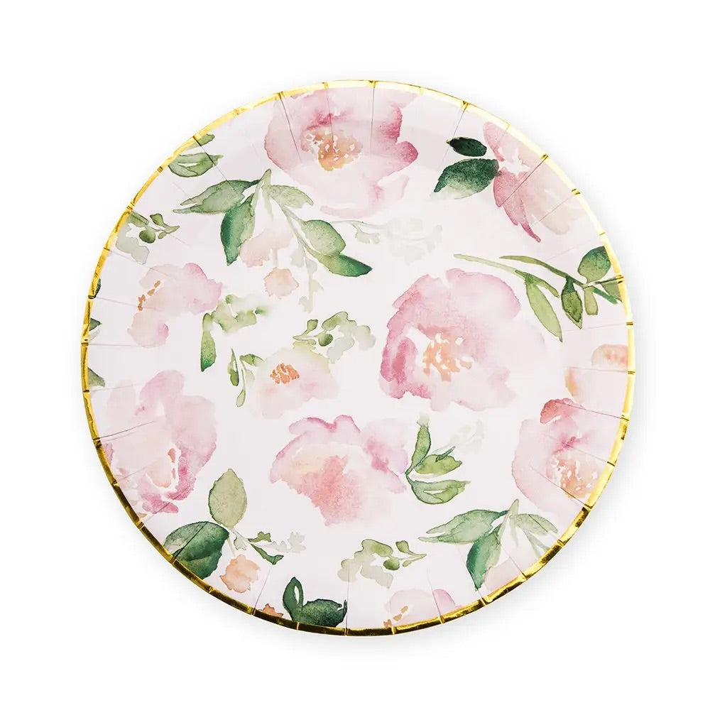 LARGE FLORAL GARDEN PARTY PLATES