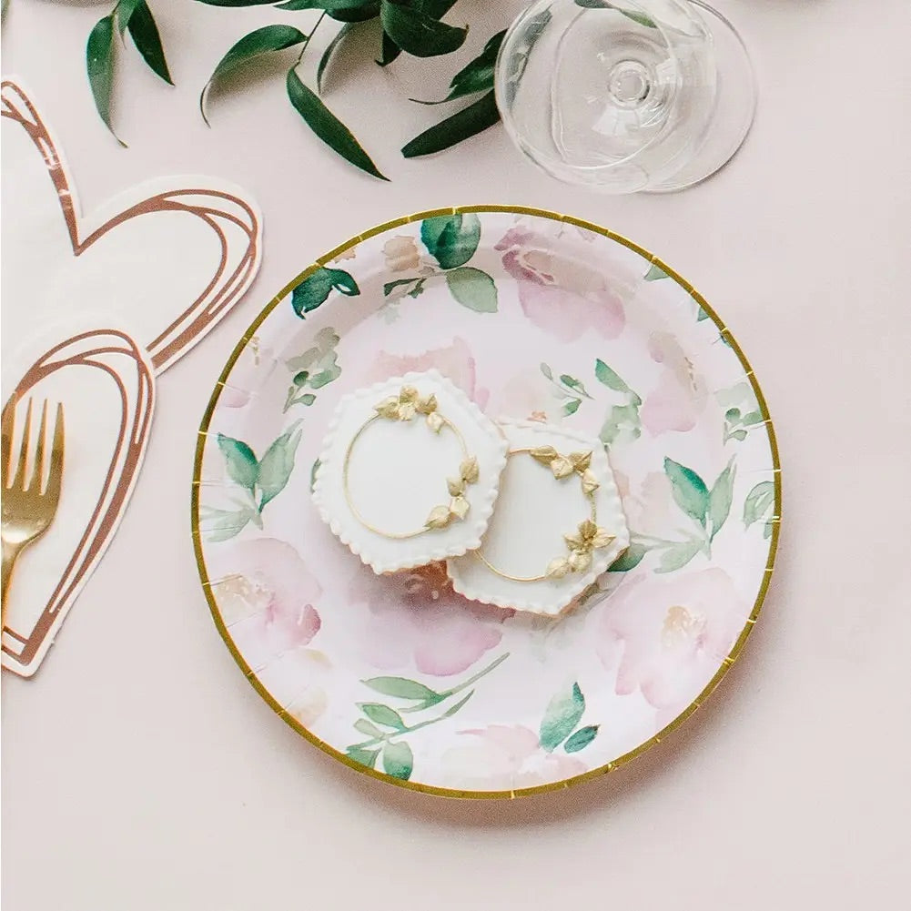 LARGE FLORAL GARDEN PARTY PLATES