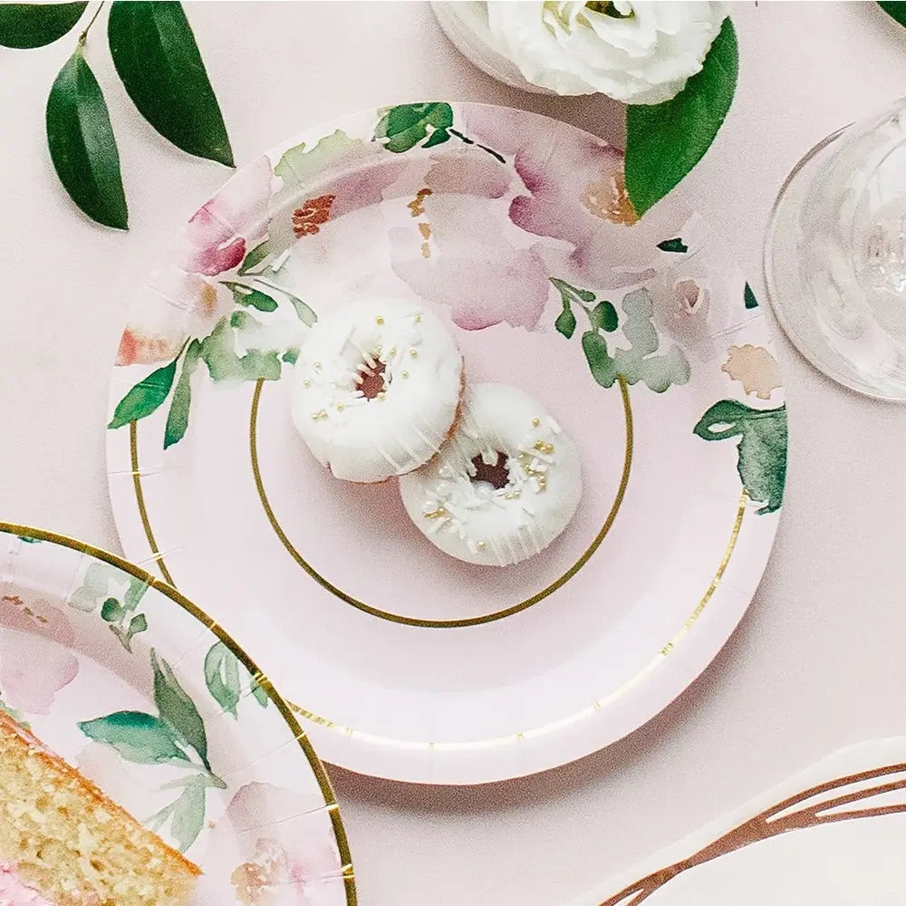 SMALL FLORAL GARDEN PARTY PLATES