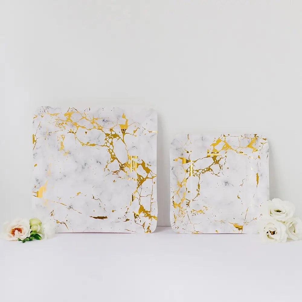 SMALL GEO MARBLE PARTY PLATES