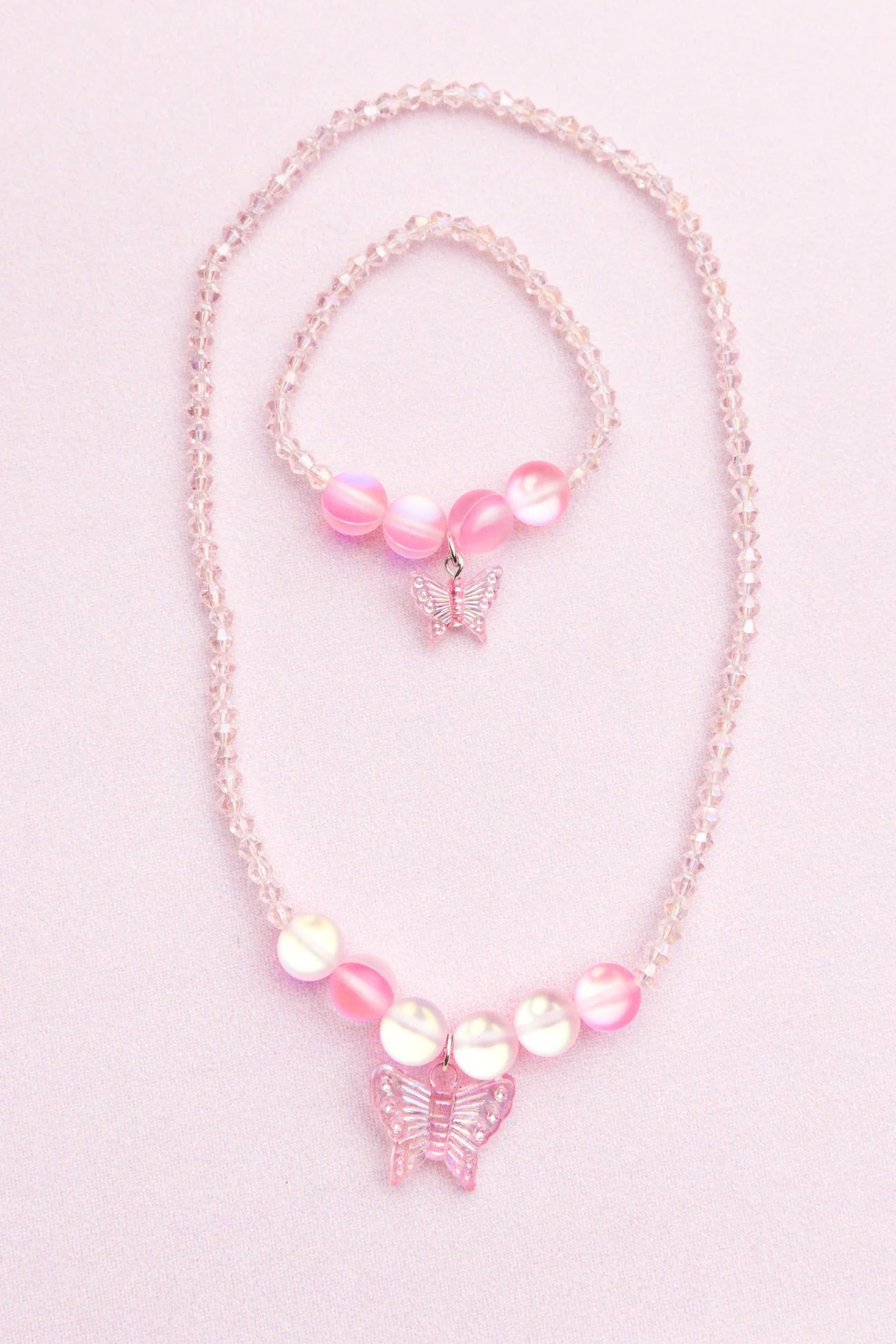 BOUTIQUE HOLO PINK CRYSTAL NECKLACE