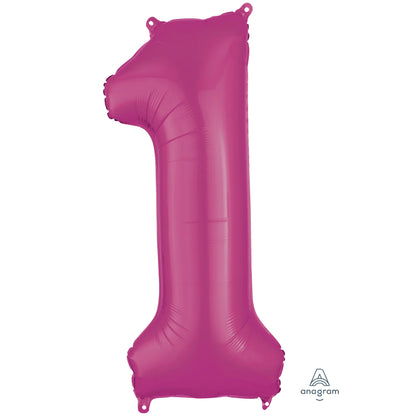 34" FUCHSIA FOIL NUMBERS