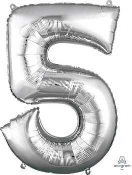 34" SILVER FOIL NUMBERS