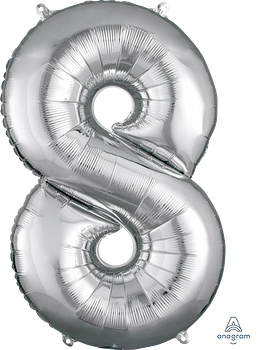 34" SILVER FOIL NUMBERS