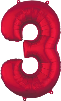 34" RED FOIL NUMBERS
