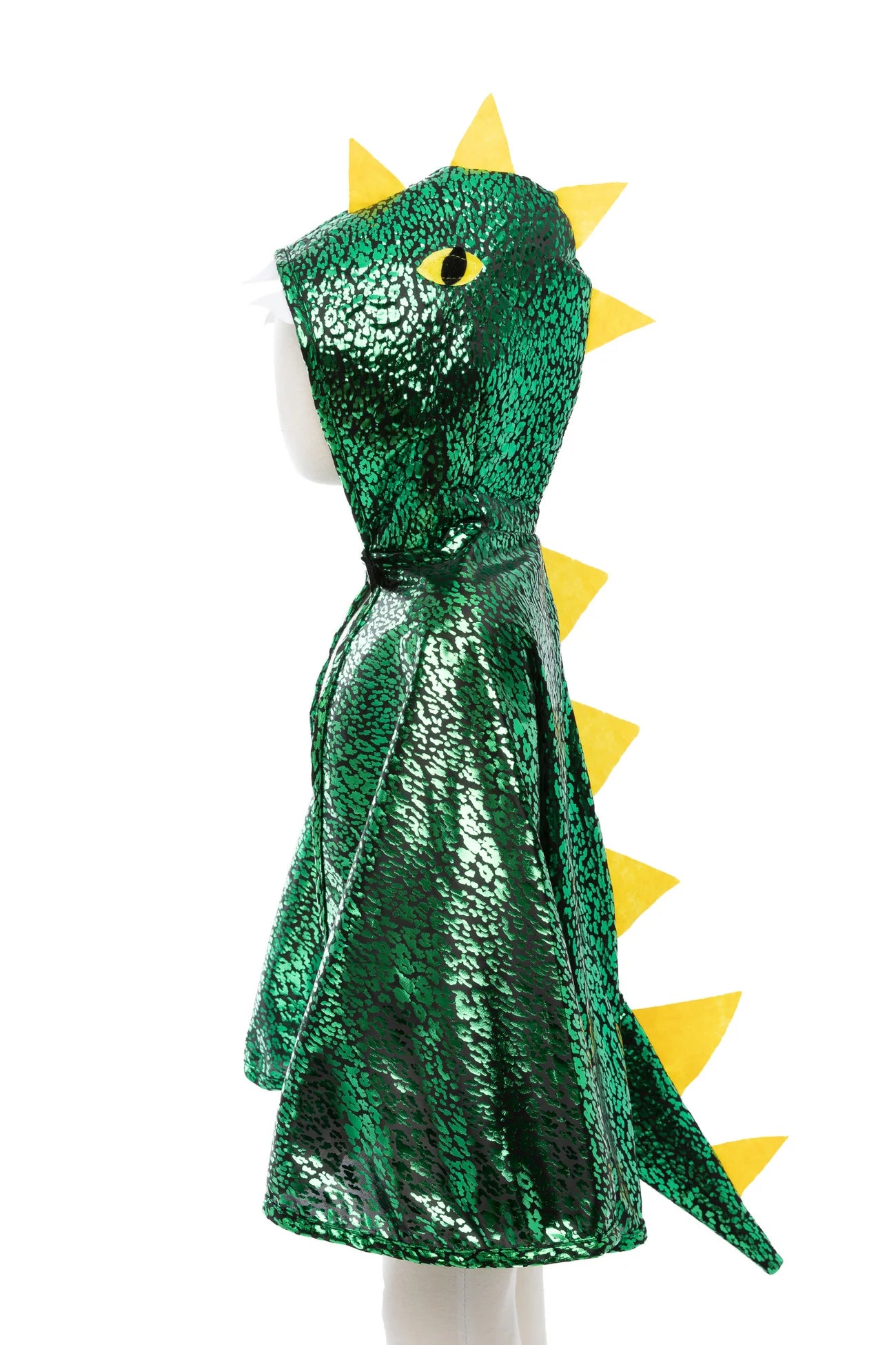 GREEN METALLIC TODDLER DRAGON CAPE