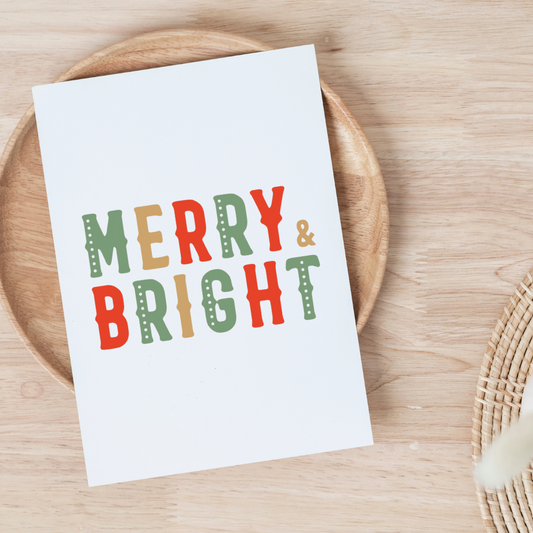 MERRY & BRIGHT GREETING CARD