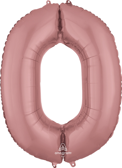 34" ROSE GOLD FOIL NUMBERS