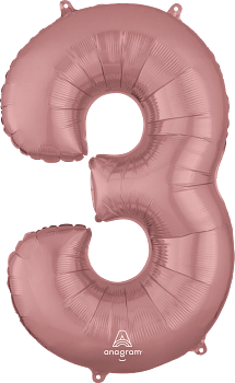 34" ROSE GOLD FOIL NUMBERS