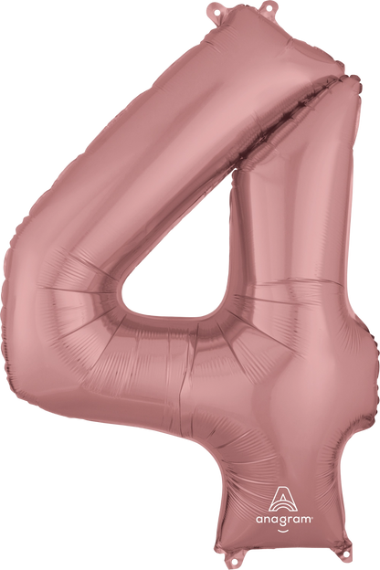 34" ROSE GOLD FOIL NUMBERS