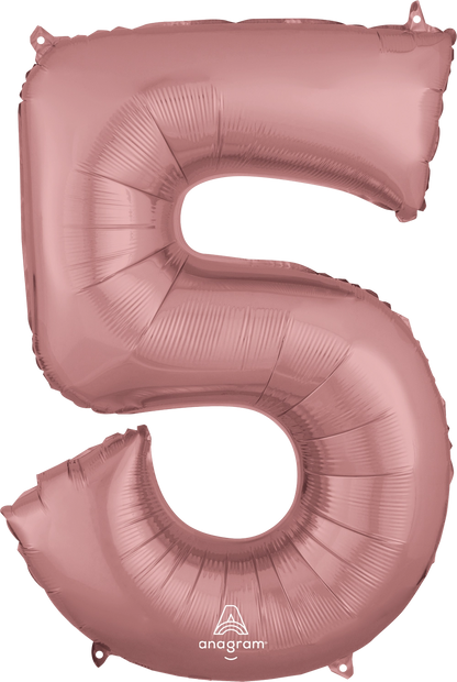 34" ROSE GOLD FOIL NUMBERS