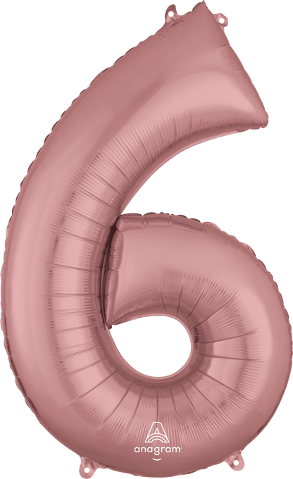 34" ROSE GOLD FOIL NUMBERS