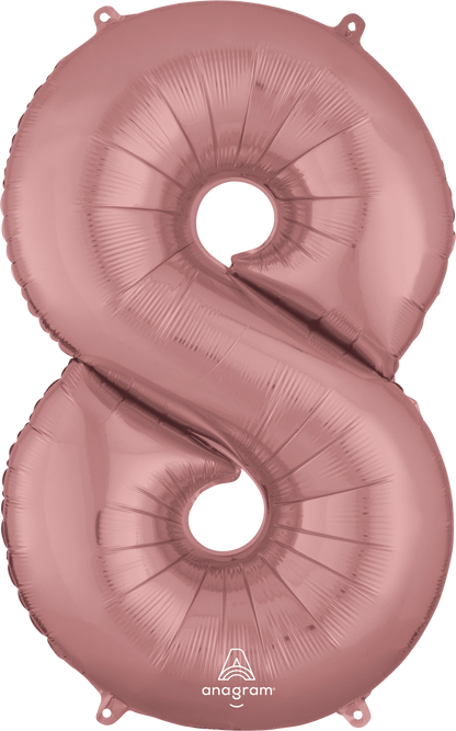 34" ROSE GOLD FOIL NUMBERS