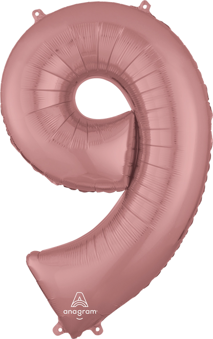 34" ROSE GOLD FOIL NUMBERS