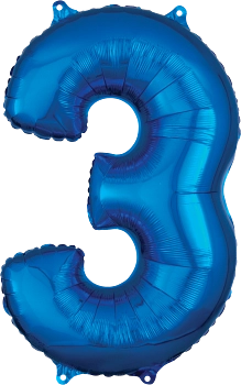 34" BLUE FOIL NUMBERS