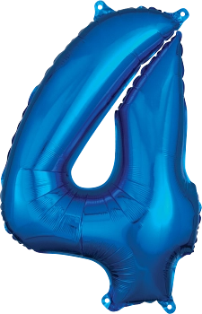 34" BLUE FOIL NUMBERS