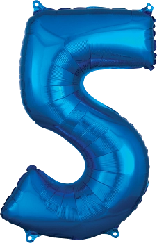 34" BLUE FOIL NUMBERS