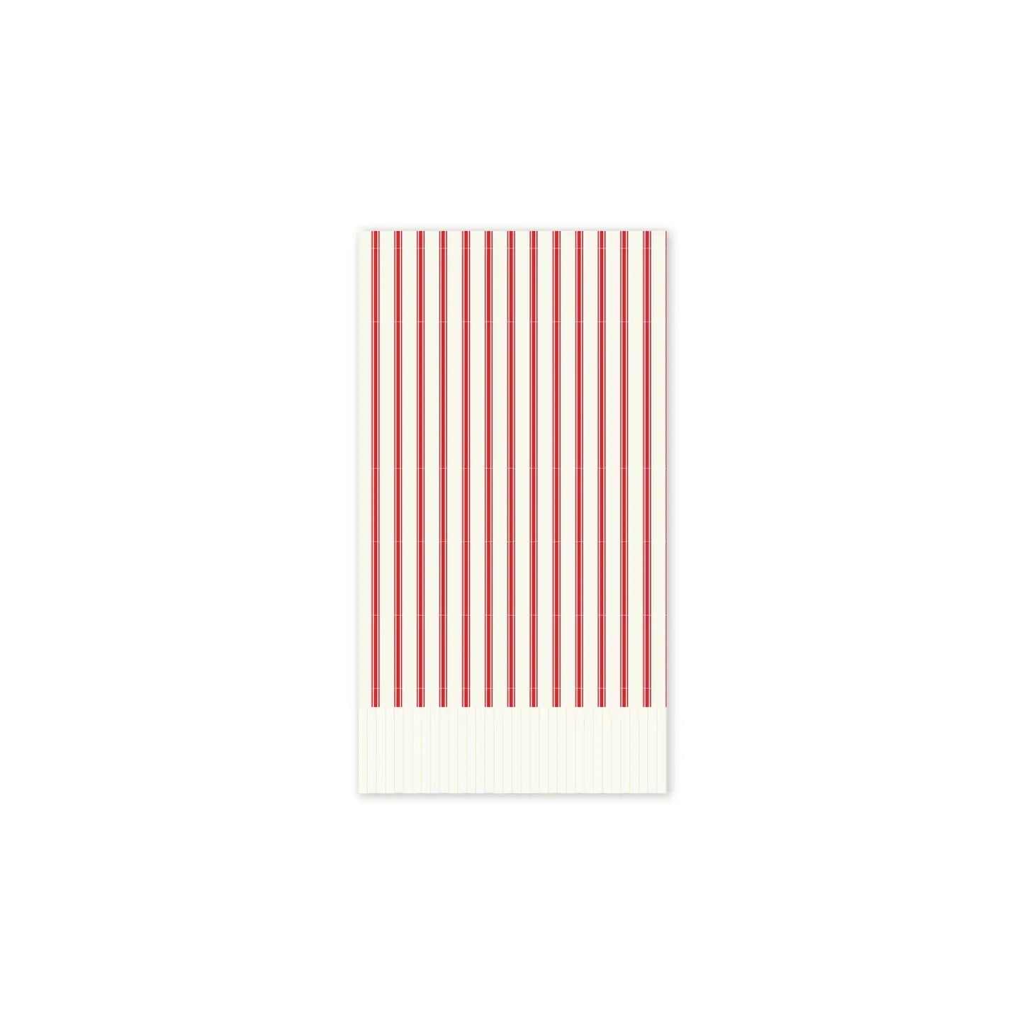 BELIEVE RED STRIPED FRINGE NAPKINS