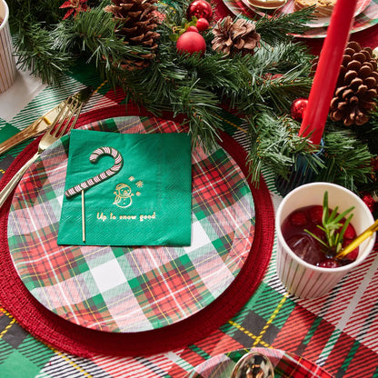 WINTER PLAID LARGE PLATES