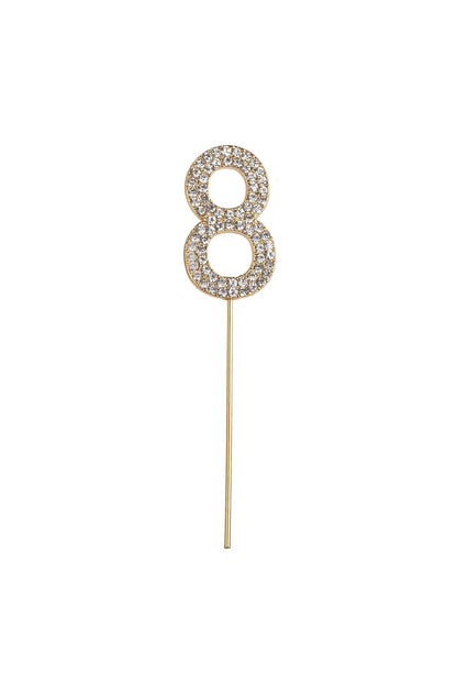 RHINESTONE CAKE TOPPER NUMBERS