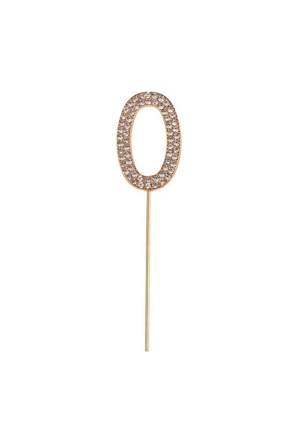 RHINESTONE CAKE TOPPER NUMBERS