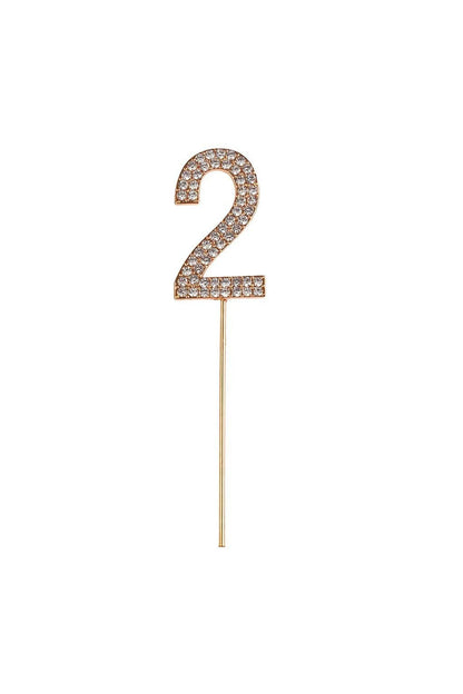 RHINESTONE CAKE TOPPER NUMBERS