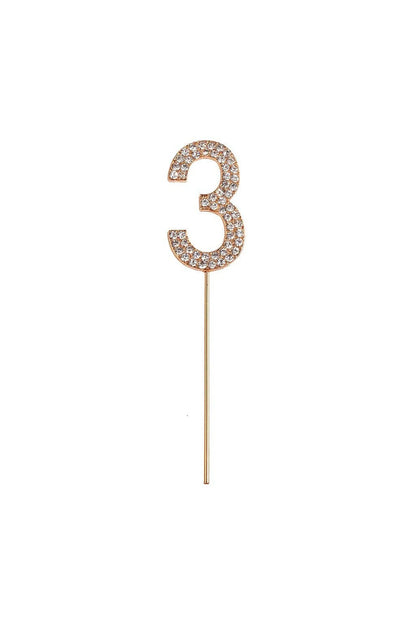 RHINESTONE CAKE TOPPER NUMBERS