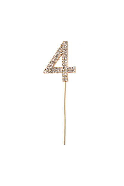 RHINESTONE CAKE TOPPER NUMBERS