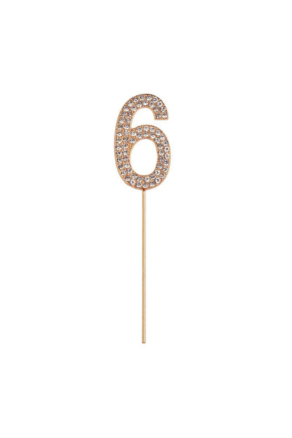 RHINESTONE CAKE TOPPER NUMBERS