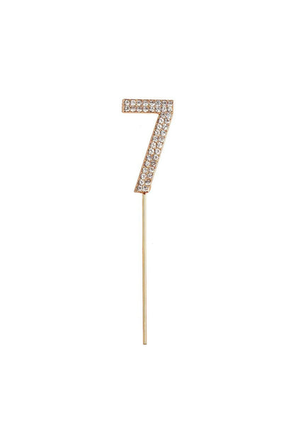 RHINESTONE CAKE TOPPER NUMBERS