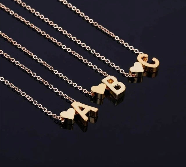MINI HEART INITIAL NECKLACE