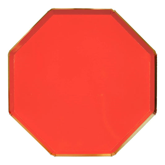 RED LARGE PLATES