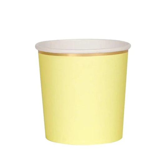 PALE YELLOW TUMBLER CUPS