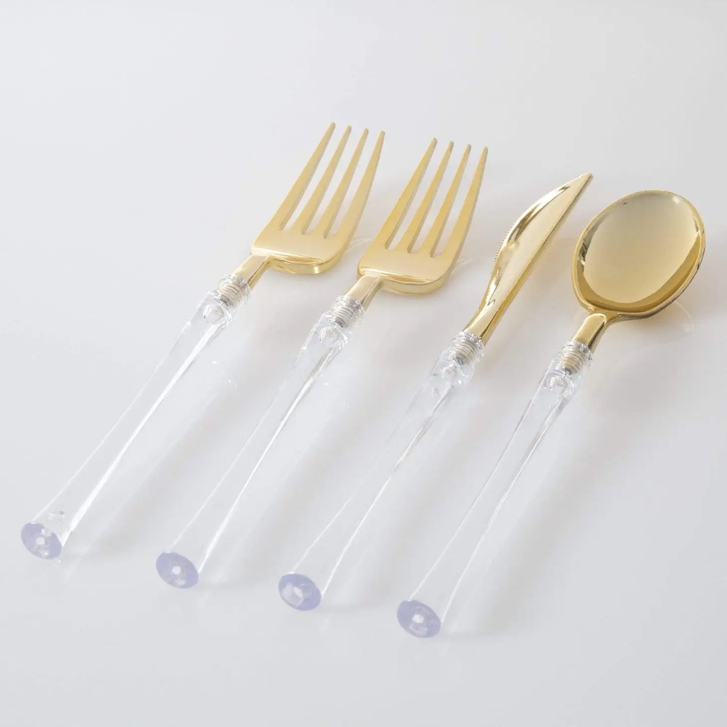 NEO CLEAR + GOLD CUTLERY SET | 32 PIECES