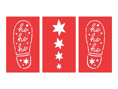 SANTA'S FOOTPRINT STENCILS
