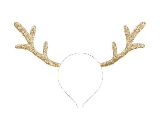 GOLD REINDEER HEADBAND