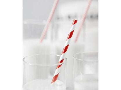 RED STRIPED PAPER STRAWS
