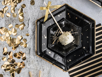 BLACK AND GOLD PLATES