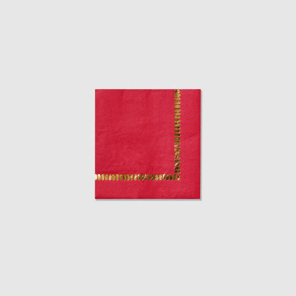 DARK RED BRUSHSTROKE NAPKINS