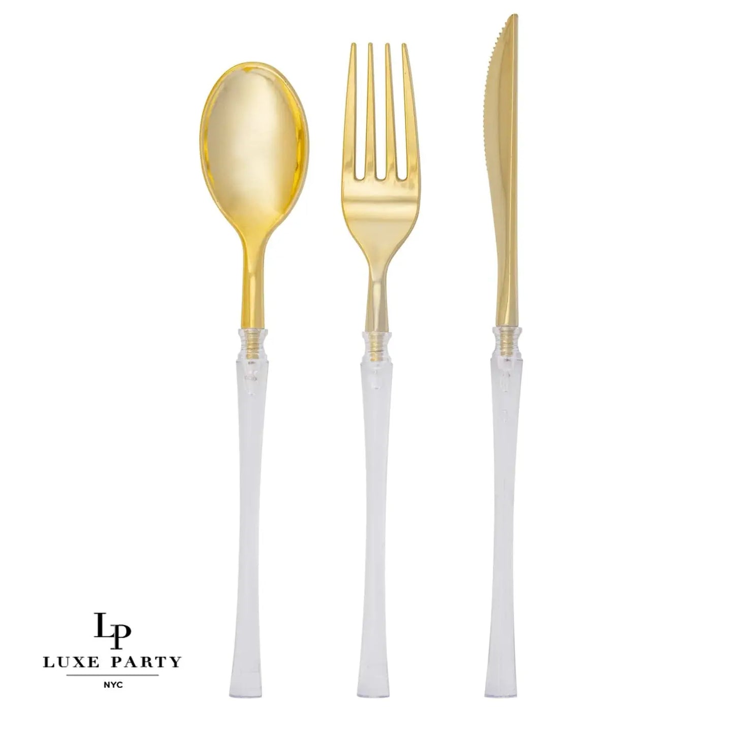 NEO CLEAR + GOLD CUTLERY SET | 32 PIECES