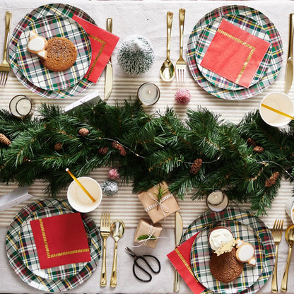 DARK RED BRUSHSTROKE NAPKINS