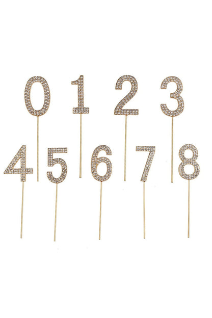 RHINESTONE CAKE TOPPER NUMBERS
