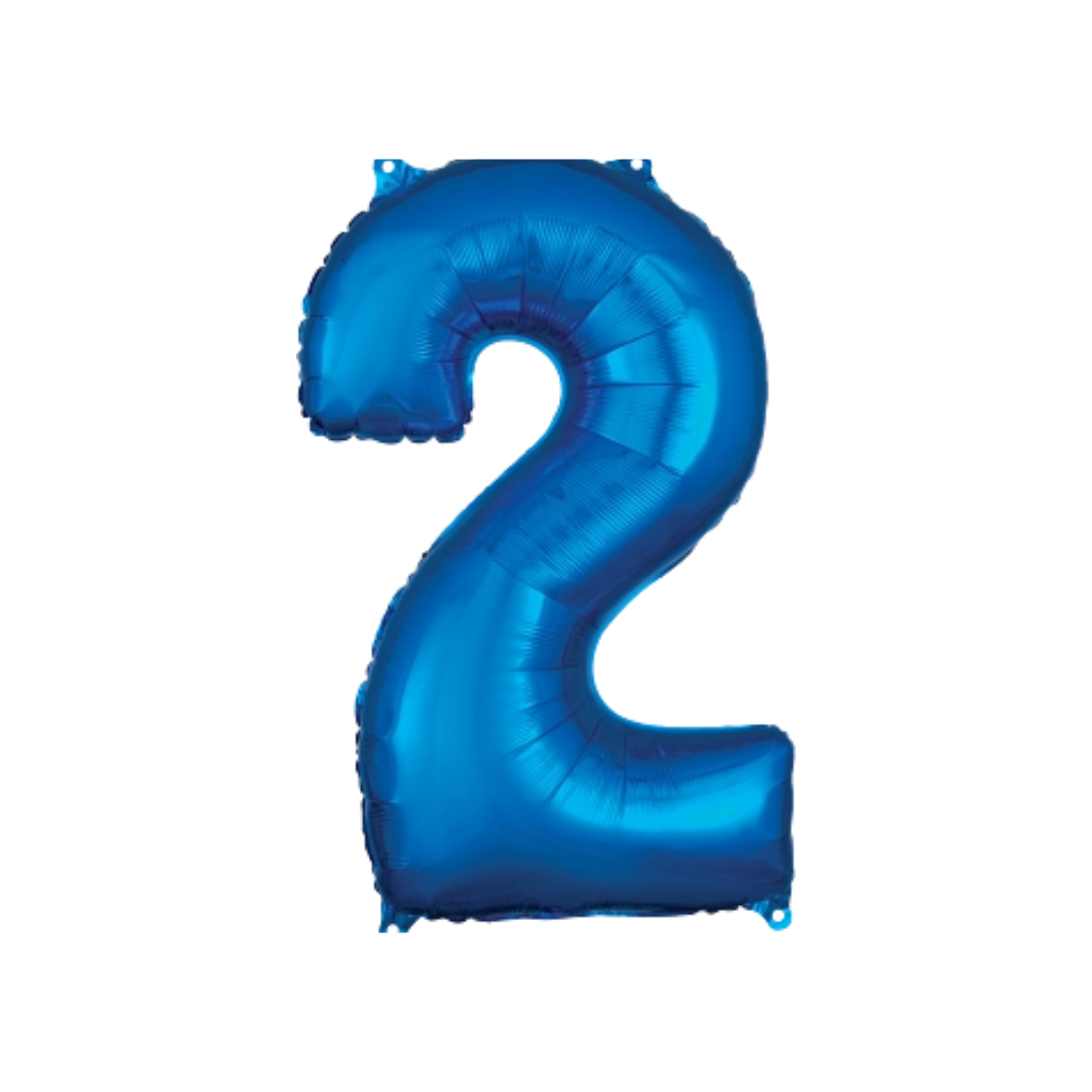 34" BLUE FOIL NUMBERS