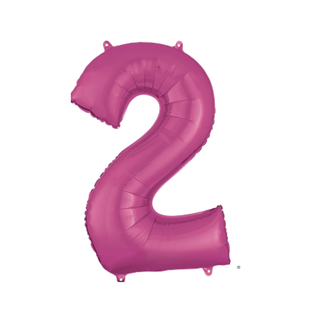 34" FUCHSIA FOIL NUMBERS