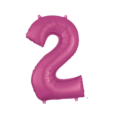 34" FUCHSIA FOIL NUMBERS