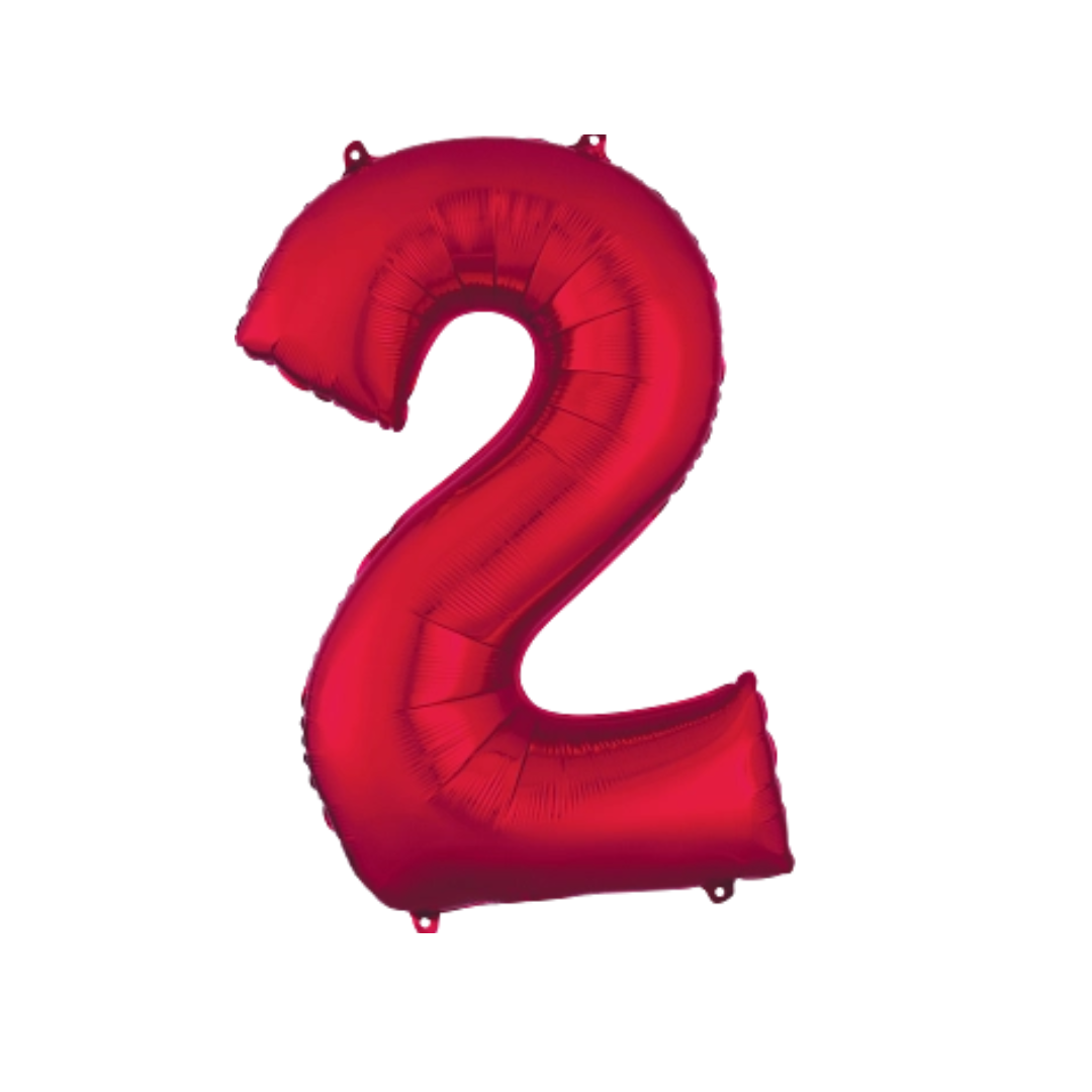 34" RED FOIL NUMBERS