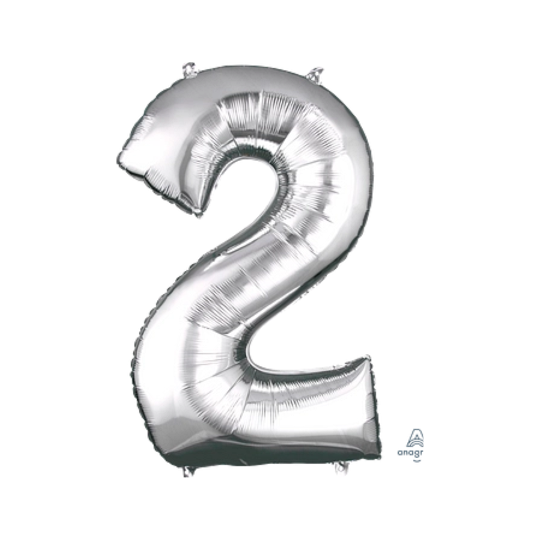 34" SILVER FOIL NUMBERS