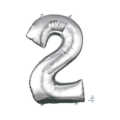 34" SILVER FOIL NUMBERS